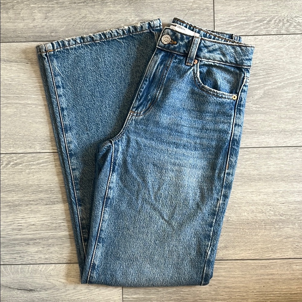 Garage Blue Wide Leg Jeans